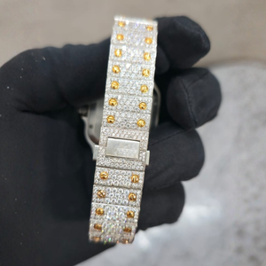 Reloj de Lujo de Alta Calidad para Hombre, con Caja Cuadrada, Moissanita, Acero Inoxidable, Estilo Iced Out, Gran Venta - Product Image 3