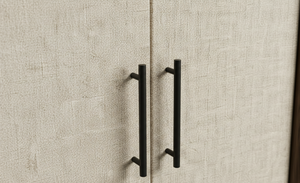 Aparador Moderno de Madera Maciza de Roble de 2 Puertas con Puertas de MDF, Mueble de Almacenamiento Ecológico para Sala de Estar - Product Image 2