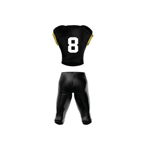 Wholesale Custom Heat-Transfer Printed Breathable Quick Dry American Football Jerseys & Pants Sets Short Sleeves - Product Image 5