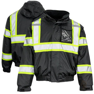 Veste de travail haute visibilité réfléchissante pour hommes, en polyester, avec fermeture éclair et poches - Product Image 6