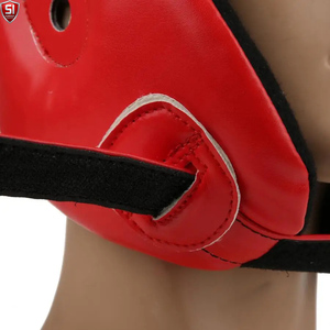 Casco de Boxeo de Cuero Genuino Premium, Protector de Cabeza para Sparring, Transpirable, para Entrenamiento y Competencia, Personalizable - Product Image 4