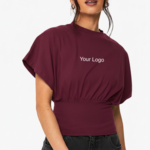 <b>Top</b> Quality Fashionable Fitted Bottom Short Sleeve T Shirts Breathable Summer Wear Hip Hop Style Loose Fit Tee Shirt For Women - Product Image 1
