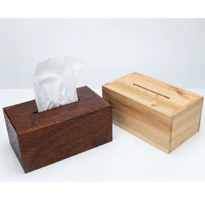 Boîte à mouchoirs en bois d'acacia créative pour la maison, la voiture ou la cuisine, prix de gros - Product Image 2