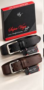 Ceinture en cuir véritable pour homme, style formel, motif uni personnalisé, boucle à ardillon en cuir de vachette, boucle en alliage, largeur 40 mm, 40-50 pouces, cadeau - Product Image 3
