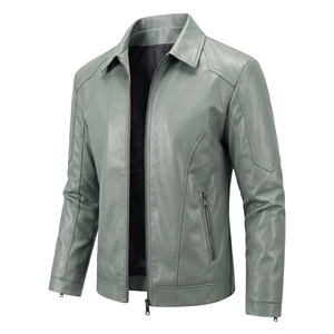 Lightweight <b>Men's</b> Leather Fashion <b>Jacket</b> For Spring Wear <b>Thin</b> Leather Coat Breathable Slim Fit Fashionable <b>Men's</b> Clothing - Product Image 3
