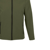 Veste Softshell Homme Entièrement Zippée Col Montant Coupe-Vent Imperméable Hiver Extérieur Décontractée Vêtement de Travail Personnalisable Haute Qualité