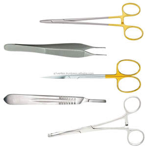 Ensemble de sutures manuelles en acier inoxydable de qualité supérieure A-1 VERITAS, 5 instruments de base, certifié CE classe II, pour usage en faculté de médecine - Product Image 1
