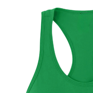 Camiseta sin mangas AKA Signature verde para mujer, estilo racerback, mezcla de algodón, suave, transpirable, informal, para fitness, verano, uso diario - Product Image 4