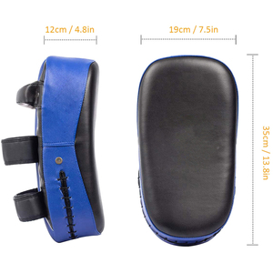 Protector de Muñeca para Kick Boxing de Piel Sintética Azul, 19x35cm, con Cordones Ajustables, Equipo de Entrenamiento de Artes Marciales para Adultos - Product Image 1