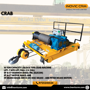 Unité de grue électrique robuste INOVIC CRM pour pont roulant (EOT) |   Chariot de pont roulant à double poutre avec structure métallique - Product Image 2
