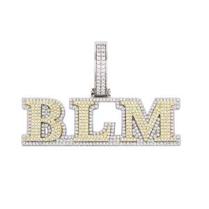 Custom 10k 14k 18k 925 Silver Fine Hip Hop Pendant Iced Street Fashion Baguette Cut Personalized <b>Name</b> Moissanite Unisex Jewelry - Product Image 2