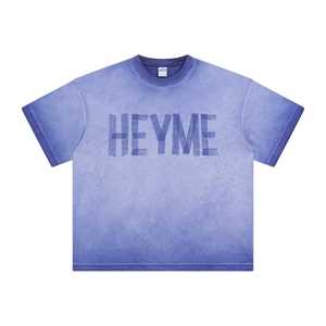 เสื้อยืดครอปโอเวอร์ไซส์ทรงวินเทจ ซักแบบพิเศษ พิมพ์ลายสองชั้น แขนสั้น สีซีดจาง สไตล์ซันเฟด ผ้าฝ้าย 100% - Product Image 3