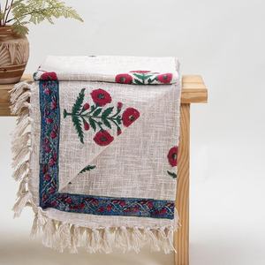 Luxury Cotton Handmade Printed Sofa <b>Throw</b> Blanket Cozy Organic Printed Sofa Cover Decorative <b>Throw</b> - Product Image 6