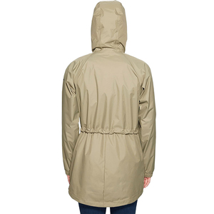 Customized Women's Hooded Breathable Windproof <b>Waterproof</b> Rain Jacket Chains Embroidery <b>Zipper</b> Closure OEM Service Nylon Shell - Product Image 2