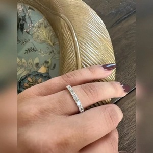 Luxury Radiant Cut Lab Grown <b>Diamond</b> <b>Ring</b> In 925 Sterling Silver For Women Perfect For Engagement Wedding And Anniversary Gift - Product Image 3