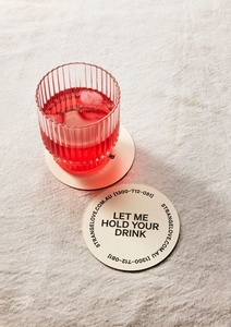 Sous-verres en papier écologiques sans plastique, sous-verres naturels pour boissons, sous-verres en fibres organiques, sous-verres en papier faits à la main, utilisation durable - Product Image 1