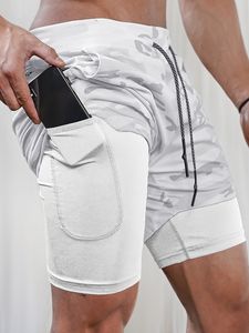 Pantalones Cortos Deportivos de Secado Rápido con Camuflaje para Hombre, Ligeros, Transpirables, para Gimnasio, Entrenamiento, Cintura Elástica, Atléticos - Product Image 3