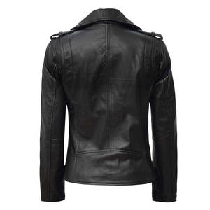 Veste en cuir de haute qualité, logo personnalisé imprimé, veste en cuir tendance, vêtements en cuir pour femmes - Product Image 3