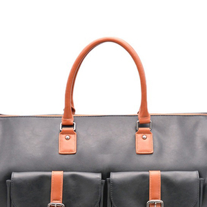 Handmade Genuine Vintage Leather Luxury Casual Sport Weekender Gym <b>Duffel</b> <b>Bag</b> Polyester Custom Pattern Brown Shoulder Travel <b>Bag</b> - Product Image 4