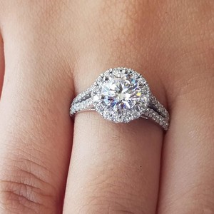 Anillo de Compromiso de Moissanita para Mujer, Joyería Nupcial - Product Image 1