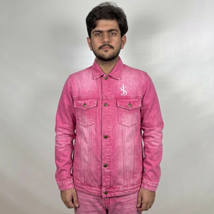 Chaqueta vaquera de mezclilla de alta calidad, diseño personalizado OEM, estilo urbano, para hombre, con botones y rotos. - Product Image 1