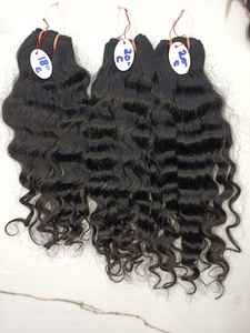 Extensiones de Cabello Humano Remy Virgen Indio Ondulado, Doble Trama a Máquina, Todos los Colores Aptos, Puntas de Una Sola Capa para Tejido de Cabello - Product Image 5