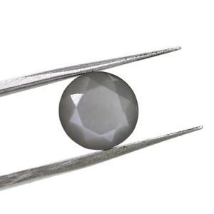 Piedras preciosas sueltas de piedra lunar gris natural de 3 mm, facetadas, de corte redondo, pulidas a mano, para joyería, productos artesanales de moda. - Product Image 2