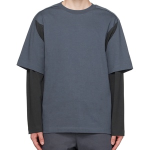 Men Double Sleeve T Shirt Trendy Double Layer Sleeve Design Casual Cotton Blend Round Neck Tee for Daily Wear Weekend Outfits - Product Image 6