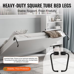 Kit de Cama Plegable Tipo Murphy Tamaño Queen de Lujo con Herrajes Resistentes, Mecanismo de Soporte Neumático para Cama de Pared - Product Image 6