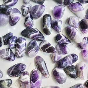 Piedras de Amatista Chevron Natural Pulidas a Mano, Cristal Morado Curativo para Feng Shui, Meditación, Reiki, Chakra, Decoración Energética - Product Image 4