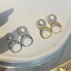 ต่างหูมุกน้ำจืด Edison ดีไซน์อเนกประสงค์ ขนาดใหญ่ เงินแท้ S925 ให้แสงสว่างสวยงาม สง่างาม ทนทาน - Product Image 4