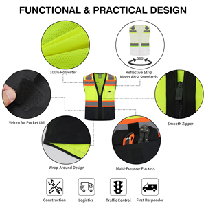 Chaleco de Seguridad de Primera Calidad, Ligero, Cómodo, con Ajuste Seguro, Disponible en Varios Colores - Product Image 3