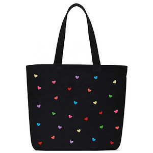 Bolso de mano con estampado personalizado de algodón orgánico para mujer, lona ecológica con automango como bolsa de mensajero - Product Image 1
