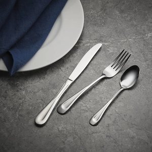 Ensemble de couverts de luxe en acier inoxydable durable avec finition polie miroir, couteau, cuillère et fourchette écologiques à prix avantageux - Product Image 6