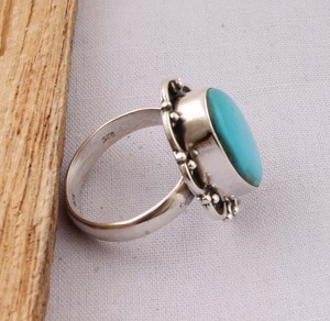 <span class=keywords><strong>Bague</strong></span> unisexe classique en argent massif 925 avec améthyste naturelle <span class=keywords><strong>cabochon</strong></span>, sertie de pierres, motif floral antique, pour déclaration de style - Product Image 4