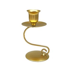 Ensemble de porte-bougies de luxe en métal doré à motif floral avec base en marbre pour la décoration de la maison et de mariages - Product Image 1