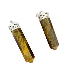 Colgantes de lápiz plano de ojo de tigre de la mejor calidad, piedras preciosas curativas de cristal, artesanías de piedra semipreciosa a precio mayorista - Product Image 1