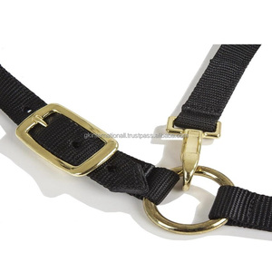 Sangle en nylon épais triple pli licou de cheval en nylon léger dans toutes les tailles et couleurs personnalisées avec matériel en laiton en acier inoxydable - Product Image 6