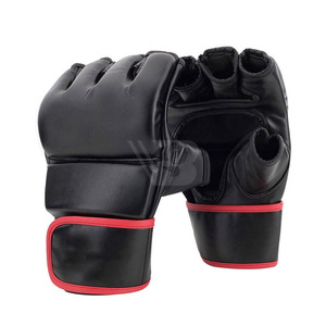 Gants de combat en cuir véritable personnalisables en gros pour MMA et Muay Thai, équipement d'entraînement et de sparring pour les arts martiaux et la boxe - Product Image 1