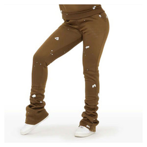 Women's Winter <b>Brown</b> Hoodie <b>Jogger</b> Set Two Piece Casual Tracksuit Sweatshirt Pants Loungewear Sportswear 100% Cotton Outfit - Product Image 5