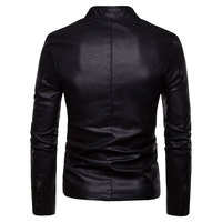 Jaket Kulit Kasual Pria Pakistan Berkualitas Tinggi, Kerah Tegak, Bahan Kanvas Bernapas, Logo Depan, Layanan OEM, Musim Dingin