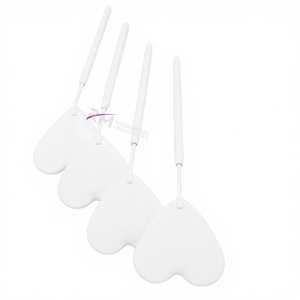 Miroir professionnel pour extensions de cils, forme cœur, blanc, revêtement poudré, miroir pour cils - Product Image 1