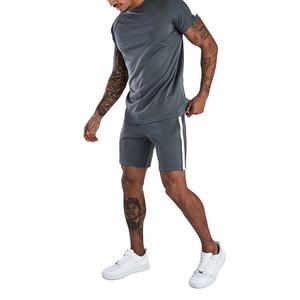 2022 de moda de verano hombres traje de manga corta T camisa pantalones cortos conjuntos de dos piezas Fitness conjunto Twinset - Product Image 6