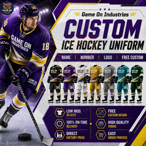 Latest Style Best Supplier With Own Logo Lightweight Printed Comfortable Custom Sublimated Ice Hockey Jersey Kit Team Uniform - Product Image 6