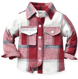 Camisa de Franela de Manga Larga para Niños, Primavera-Otoño, 100% Algodón, Casual, Ecológica, Transpirable, de China - Product Image 4