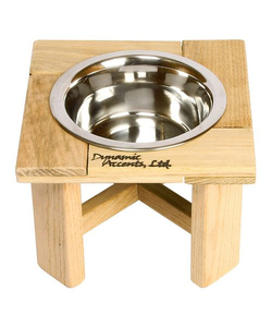 Bol pour chien en bois naturel, métallique, grand format, écologique, imperméable, design moderne - Product Image 3