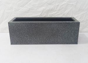 Jardinière rectangulaire moderne en métal noir avec finition texturée pour plantes d'intérieur et d'extérieur, décoration de jardin, maison, bureau, hôtel, aménagement paysager - Product Image 5