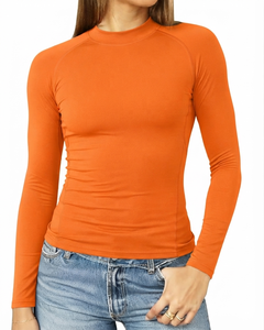 Camiseta de Compresión de Manga Larga para Mujer, Top Deportivo Transpirable de Tela Elástica para Gimnasio, Running y Entrenamiento, Precio Bajo - Product Image 5