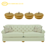Pieds de canapé en bois massif à base large, robustes, de remplacement, pour meubles de cuisine, table, chaise - Qualité supérieure, vente en gros