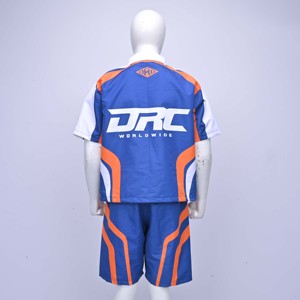 MRI Brand Mens Short Sleeves <b>Track</b> Sets Blue Orange Contrast Trim Printed Letter Custom Logo OEM Pattern Regular Fit Casual Wear - Product Image 6